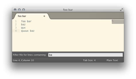sublime text filter lines containing|sublimetext2 .